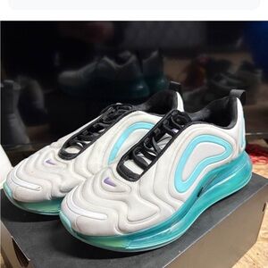 Stylish White and Teal Nike Sneakers